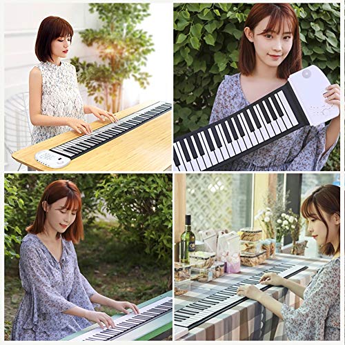 YONGCHY Mini Clavier Piano, 88-Key Main Piano Roll Piano Portable Deux Haut-Parleurs Bluetooth Support Connexion Intégré Batterie Rechargeable Au Lithium Pliant Clavier De Piano - Les Beatles, Paul McCartney, John Lennon, RIngo Starr, George Harrison YONGCHY Mini Clavier Piano, 88-Key Main Piano Roll Piano Portable Deux Haut-Parleurs Bluetooth Support Connexion Intégré Batterie Rechargeable Au Lithium Pliant Clavier De Piano – Image 7