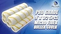 Vista 8 de Pro Grade - Cubiertas de rodillos de pintura - Paquete de 5 de microfibra de 1/2 x 9 pulgadas
