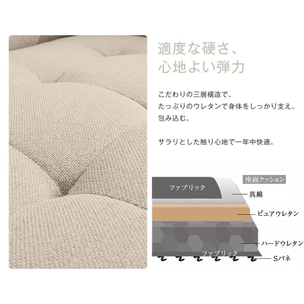 Amazon.co.jp: ソファー 二人がけソファー 2人掛け 幅105cm高さ12cm