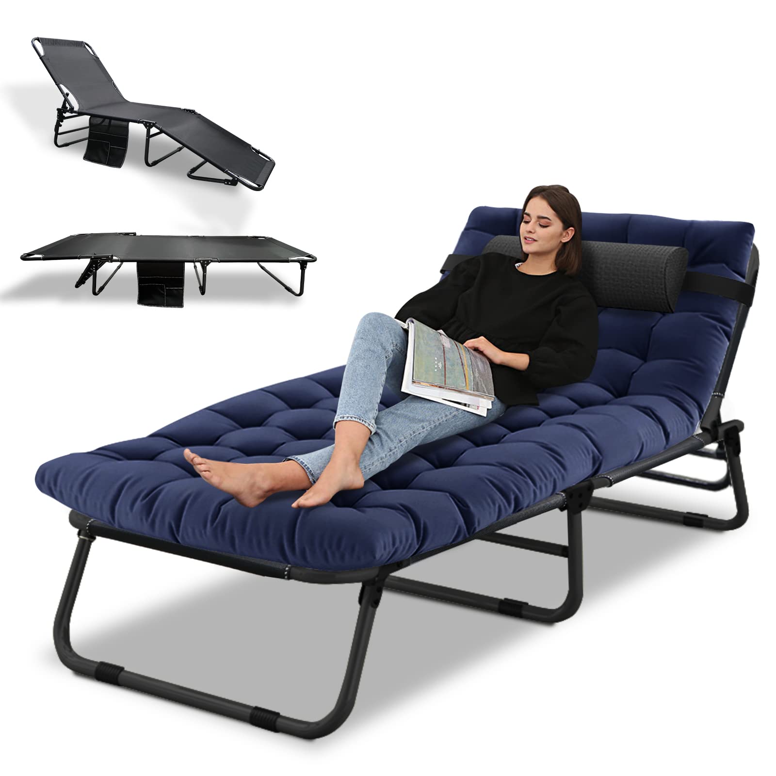 Buy Portable Folding Camping Cot Adjustable 5 Position Adults 