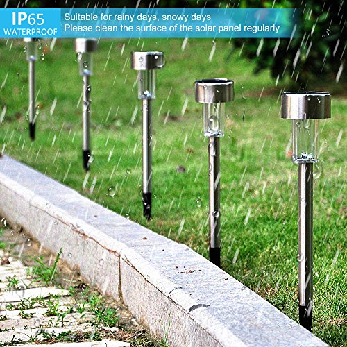 Solar Garden Lights Outdoor[12pack] Bawoo Solar Powered Pathway Lights