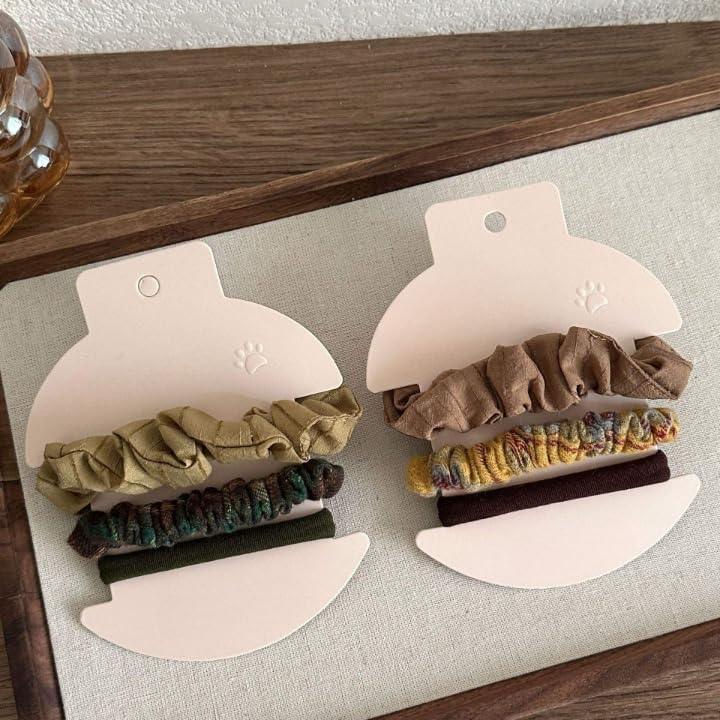 QUILBOOL Elastic Hairband Ponytail Holders, Stylish and Durable Hair Ties for Women and Girls Korean Style Intestinal Hair Ring Towel Ring Girl's Hair Tie Rubber Tendon Hair Rope Pontail Hair Rope Hair Accessories, 3 pcs, Multi.