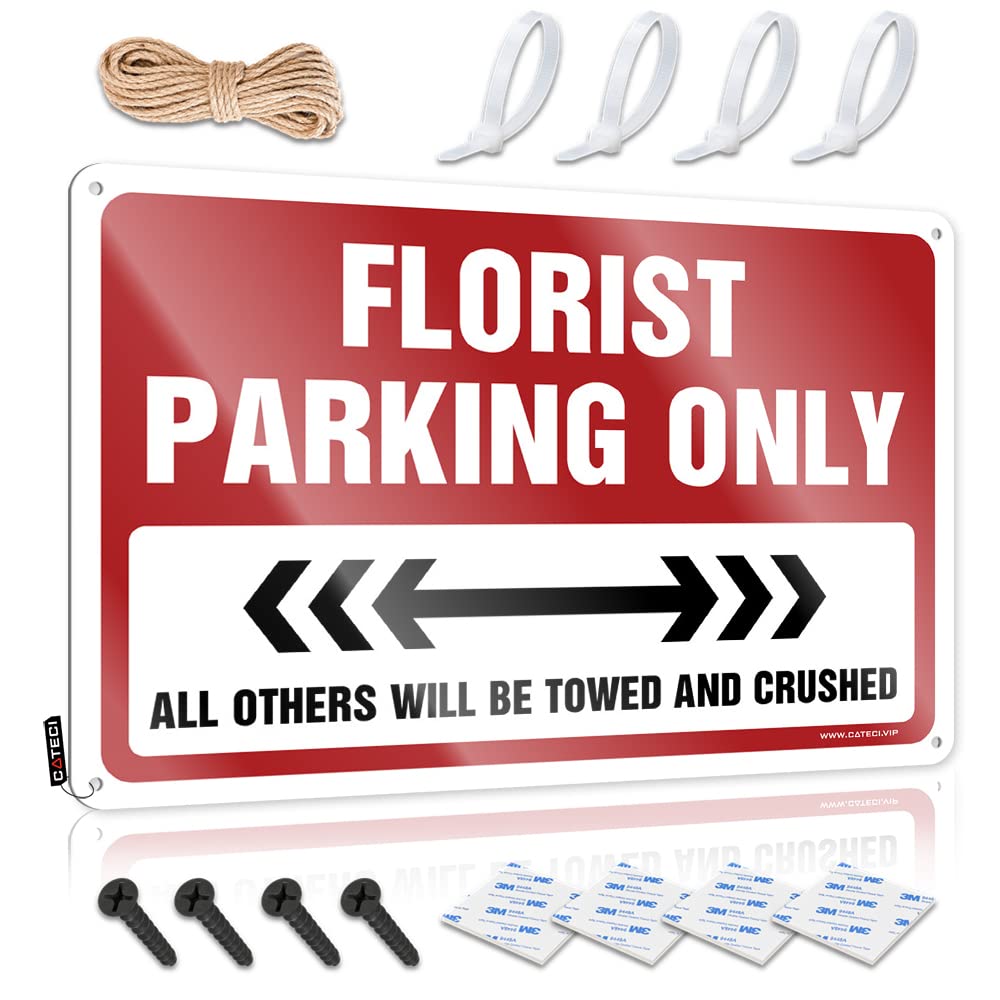 Girls, Decoration Cottage Waterproof Florist Parking Only | Rustic Sarcastic Wall Art(20X30CM)