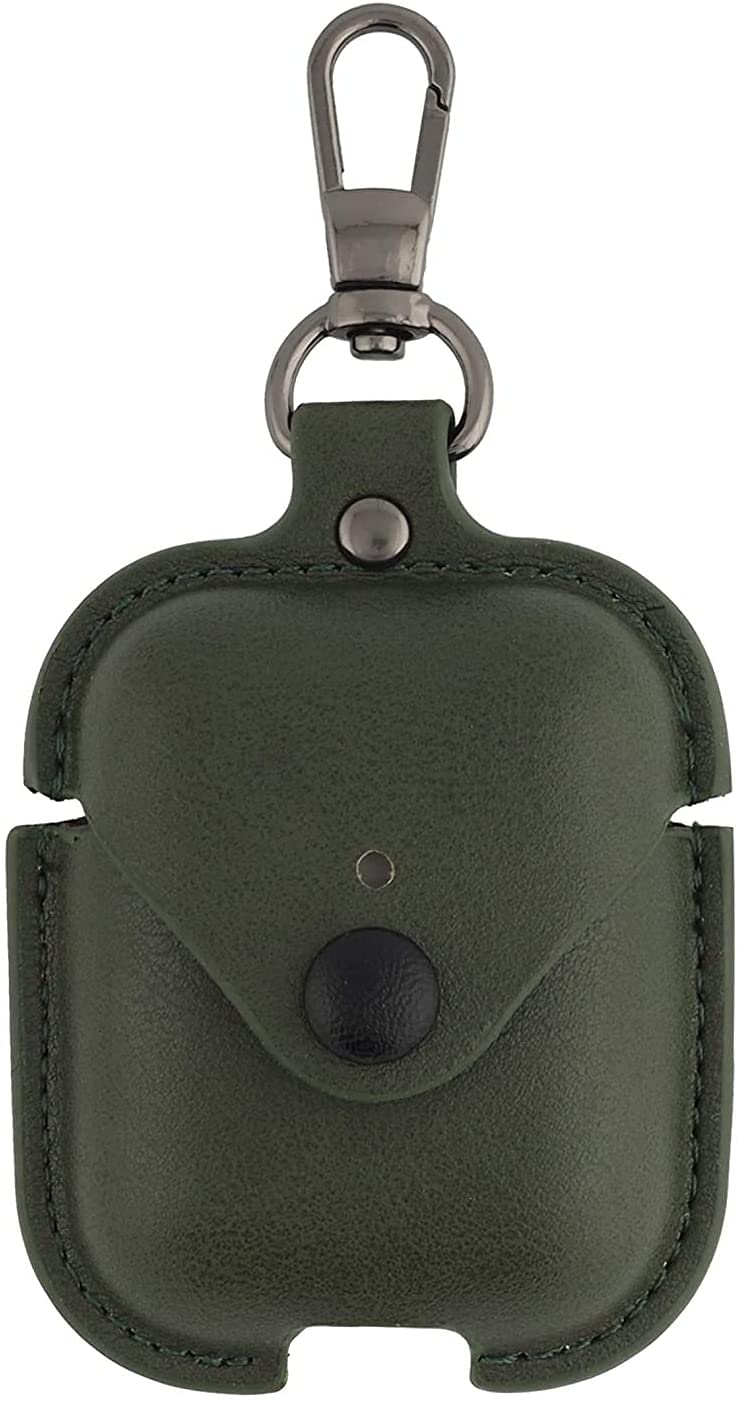 BIG WINGS Premium Leather Protective Case Cover for Apple Airpods 1 & Airpods 2 (Green)-image-35
