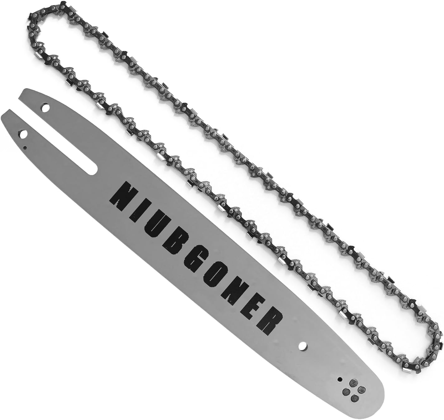 NIUBGONER 16 inch Chainsaw Guide Bar and Chain,Replacement Chainsaw Guide Bar for