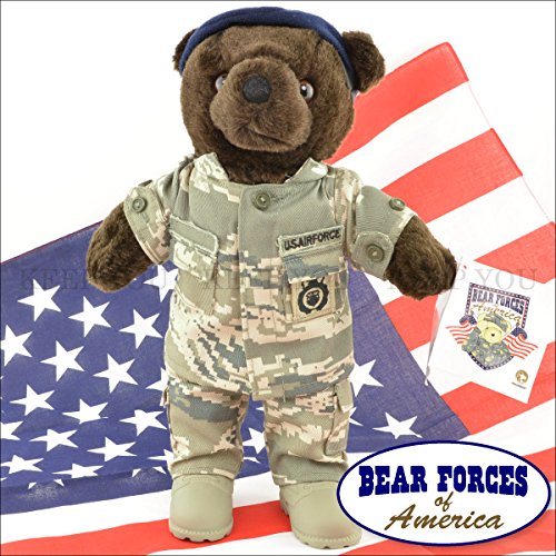 Amazon | テディベア アメリカ 空軍制服 迷彩柄 約25cm 軍隊
