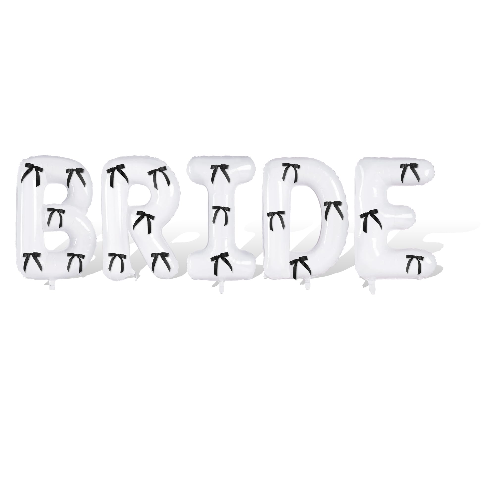 40inch Bride Balloons with Bow-Jumbo Bride to Be Balloons for Bridal Shower Bachelorette Party Decorations and Engagement Party Supplies Coquette