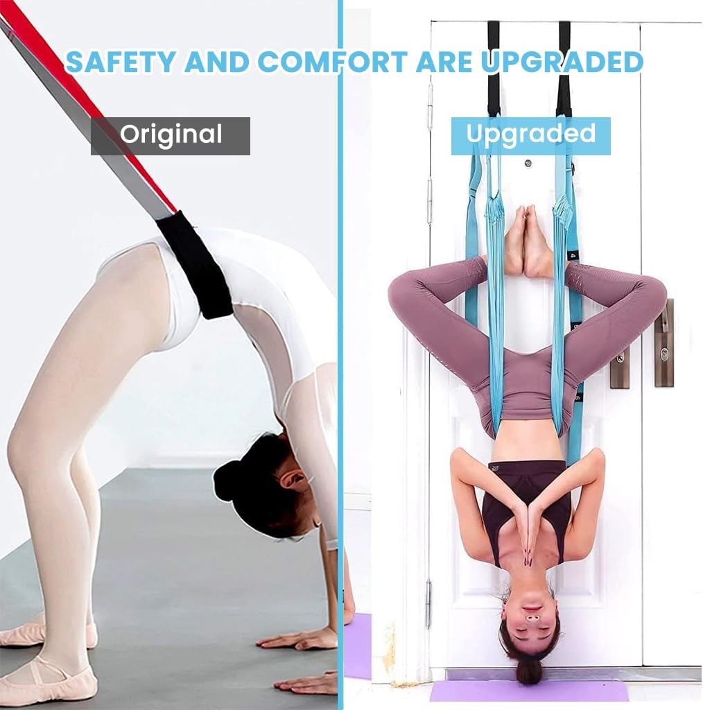 Proberos® Yoga Strap for Dance Aerial Yoga Ballet, Adjustable Yoga Strap for Stretching with Door Anchor Flexibility Trainer Backbend Stretch Strap, Fitness Strap for Waist Trainer Leg Stretching