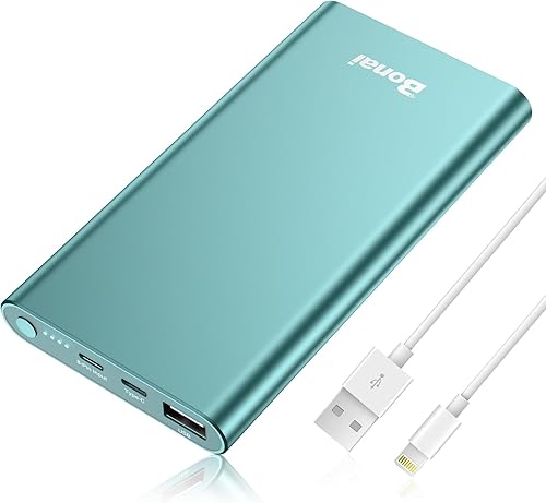 BONAI Cargador portátil para iPhone de 12000 mAh, cargador portátil para chaleco calefactado, USB C, alta velocidad, 3.0 A, entradasalida,