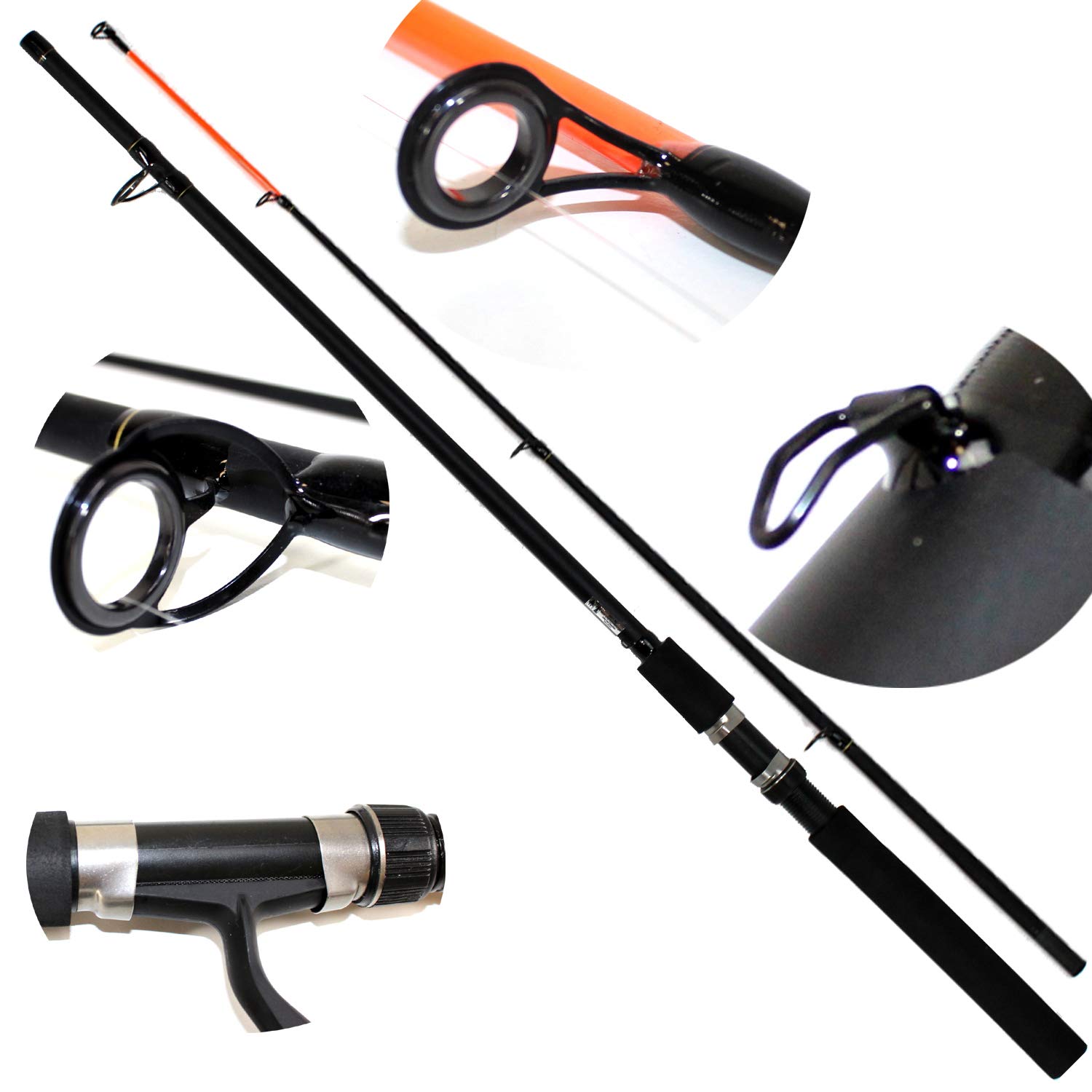 ANGELSET Hochsee Angelset - 2 Pilkruten 300cm + Rollen + Zubehör