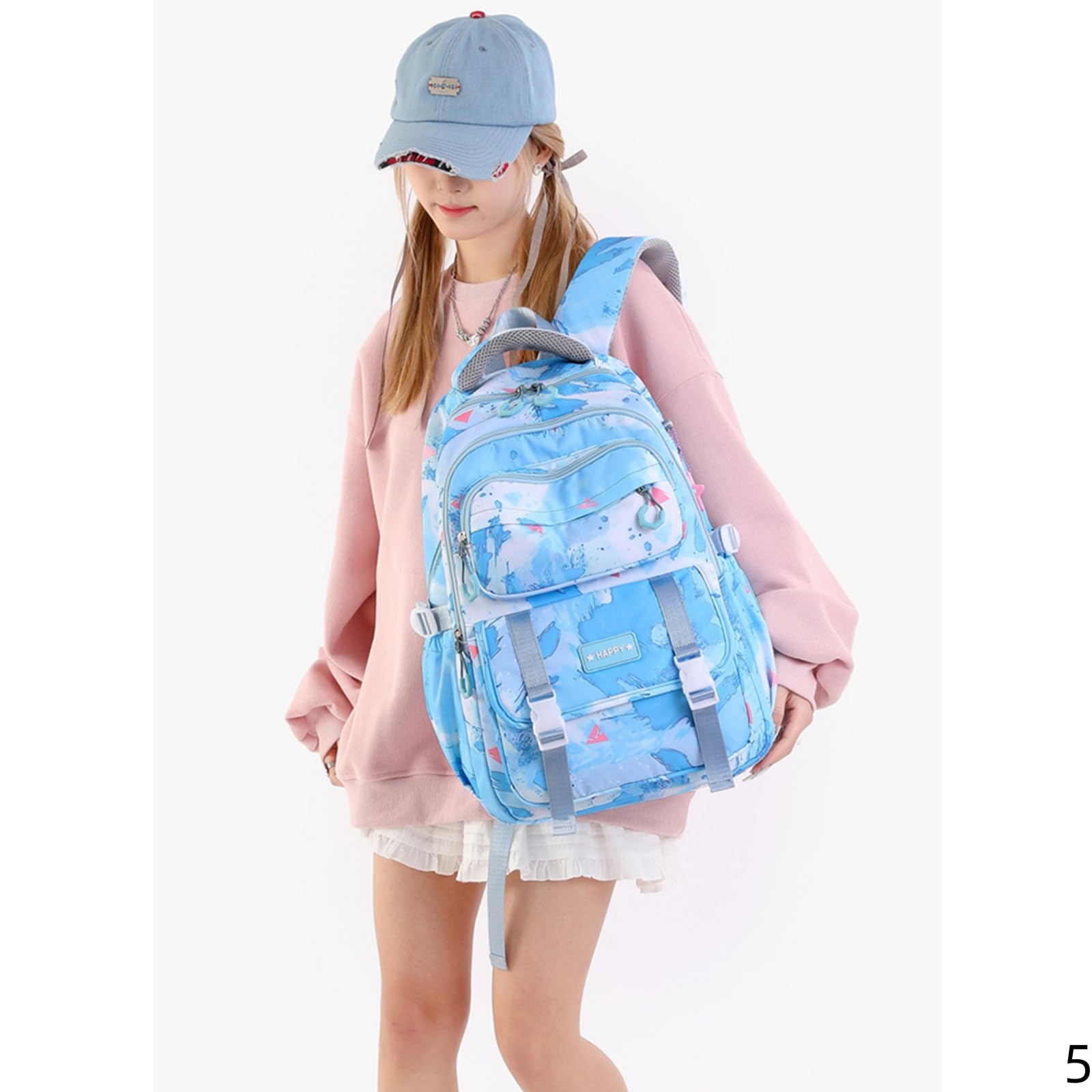 Schulrucksack Teenager Rucksack Mit Großer Kapazität Für Grund- Und Sekundarschüler In Den Klassen 3-9, Mädchen-lila