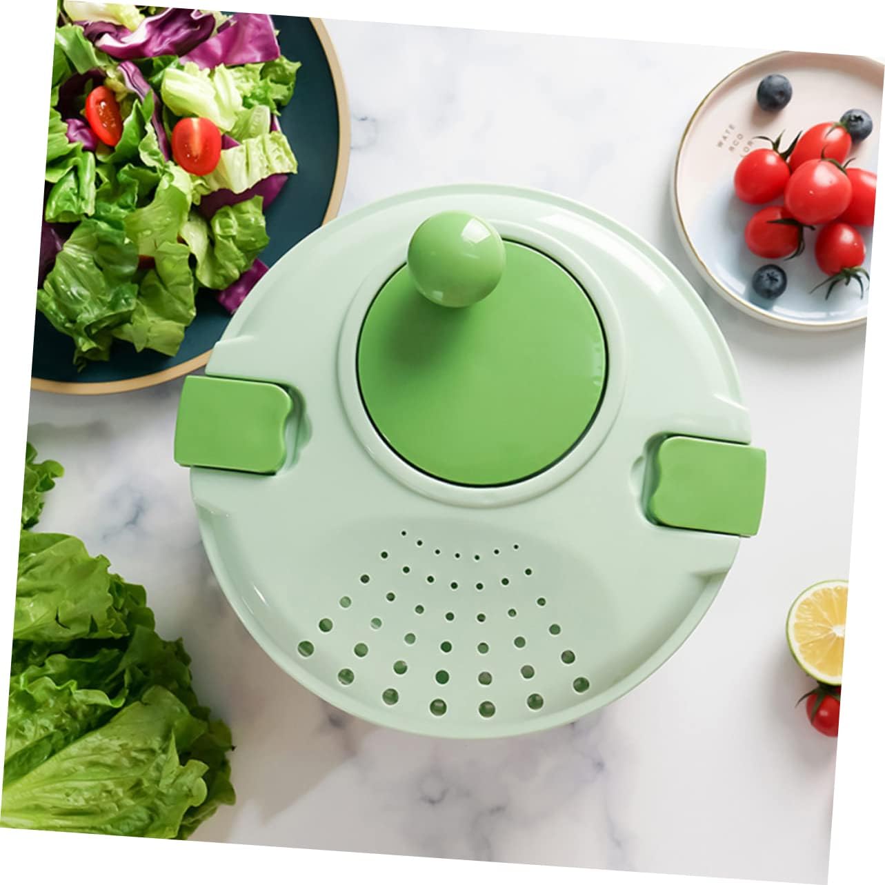 Manual Lettuce Washer Dryer 4L ABS Rotary Salad Spinner for Lettuce