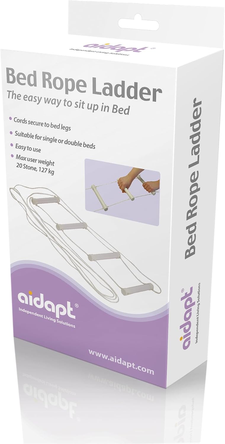 Bed Rope Ladder. Assistance for the Elderly, Spinal Injuries, Pregnant and Less Mobile When Sitting Up or Getting Out of Bed. Pull Up Assist. No Assistance Needed, Independent Living. Safe & Stable