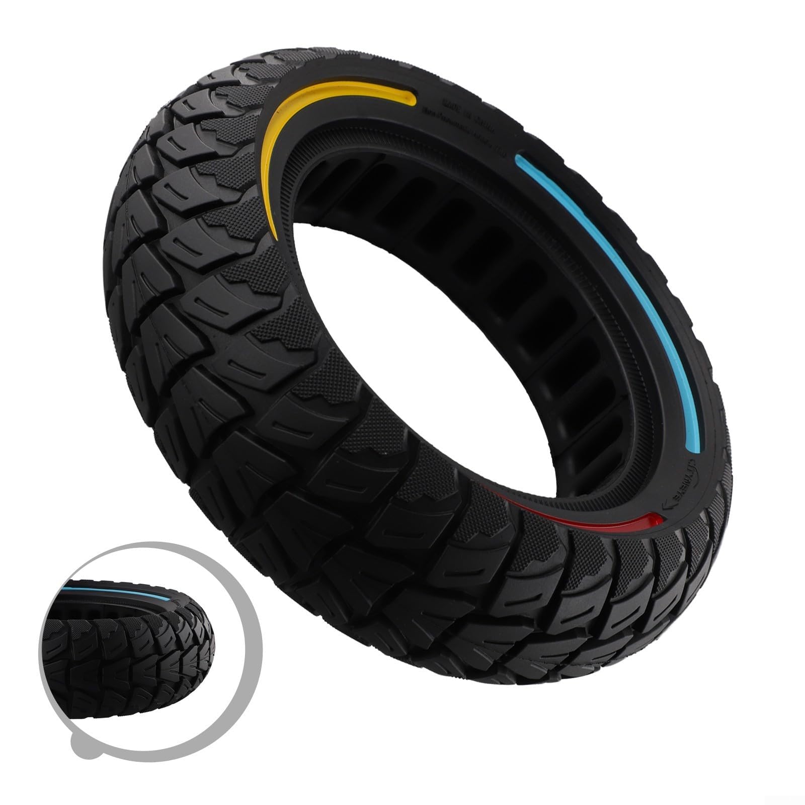 Neumático de Caucho Macizo de 10 Pulgadas 10x3.0, diseñado para Scooters eléctricos con excelente Agarre