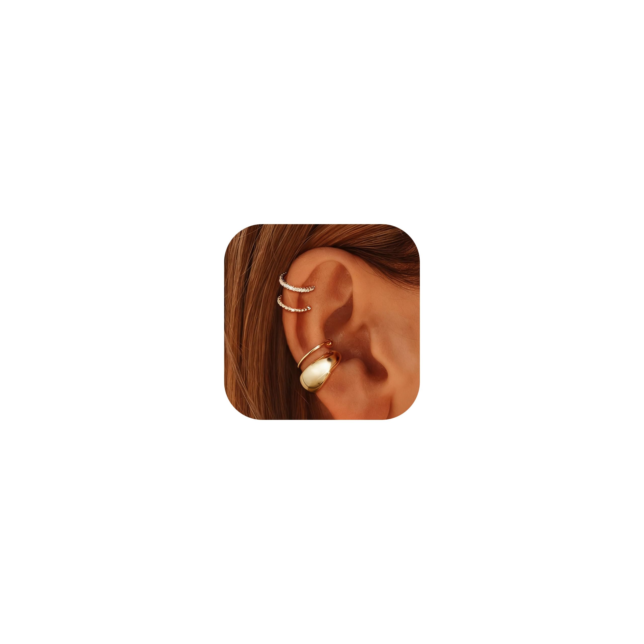 Ear Cuffs Non Piercing Chunky Ear Cuff Earrings for Women