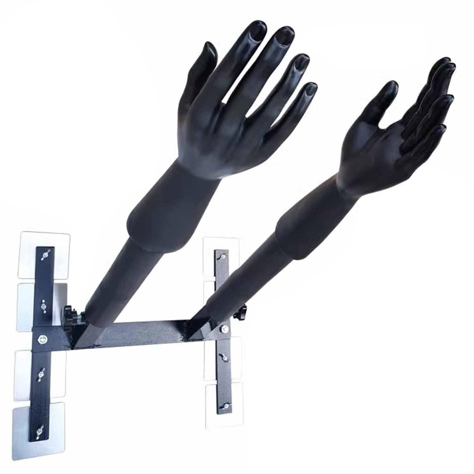 ZIMGOD Wing Chun Dummy Wall Man Pile Training Equipment, Black Kung Fu Trainer Spring Arms, Flexible Martial Arts Training Sport Target, Wing Chun Dummies Practice Tools