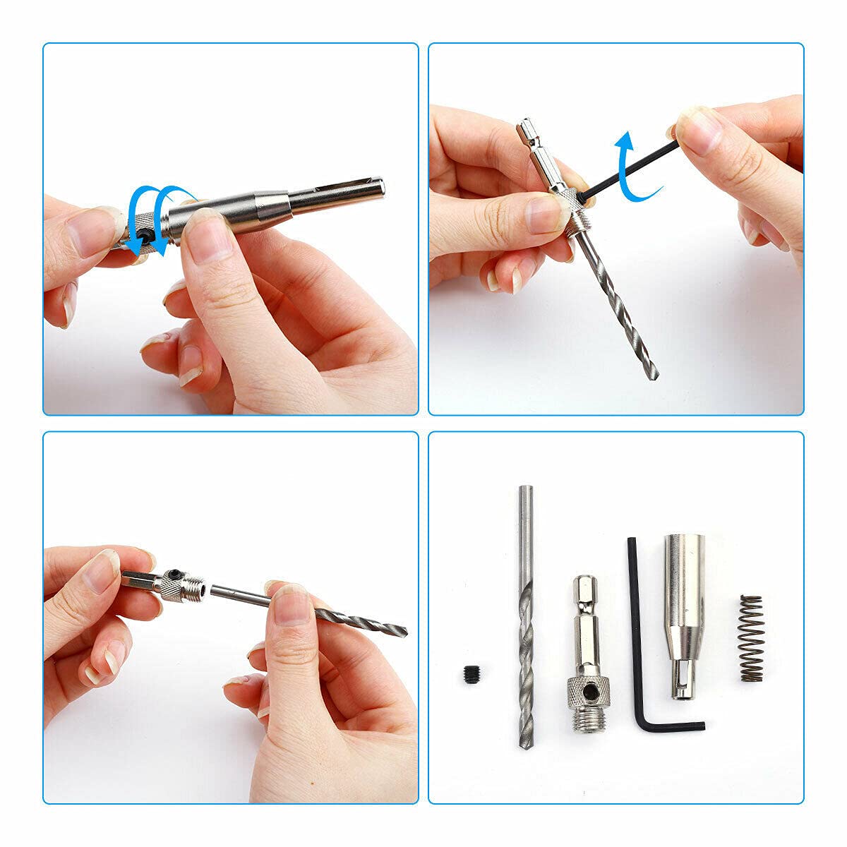 Amazon | Wolfride センタードリルビットセット ヒンジセンター出し用