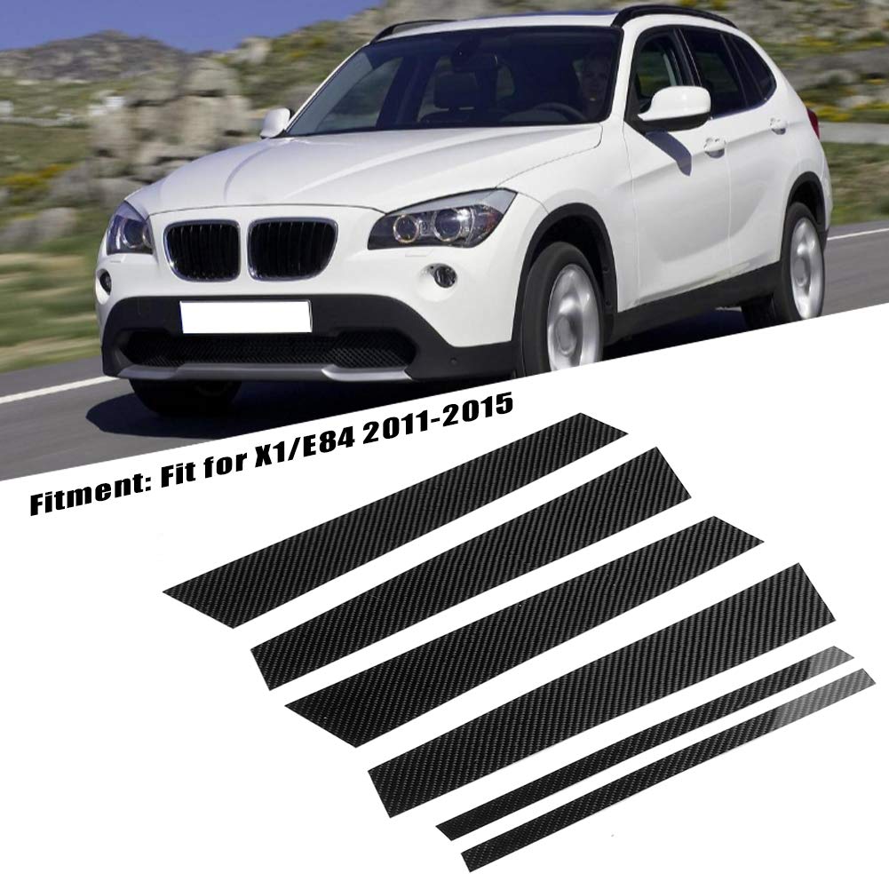 6Pcs/Set B Pillar Trim Carbon Fiber Exterior Cover Decor Fit For X1 E84 2011‑2015 | En Línea