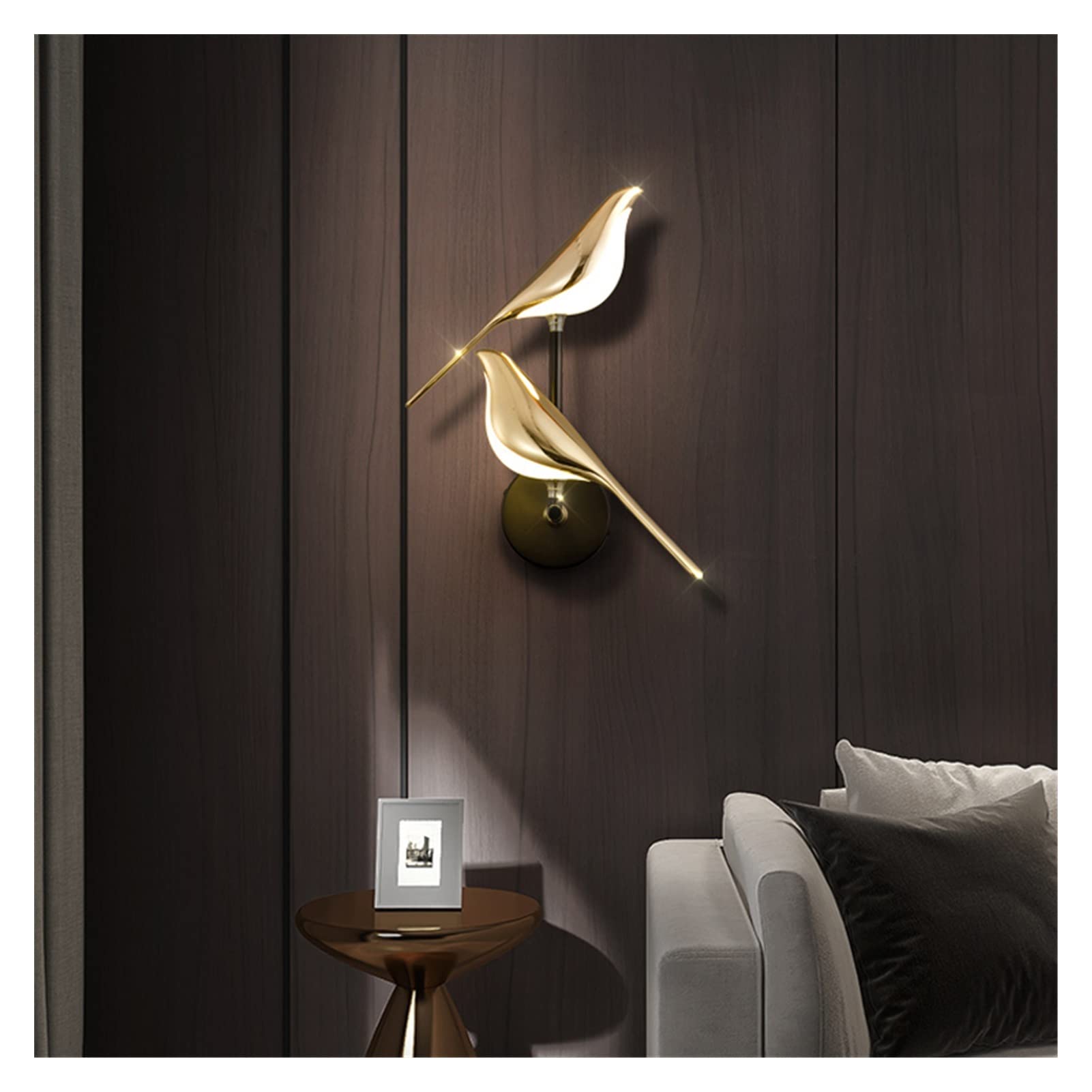 ZXTIIEUF Wall lamp Postmodern Magpie Led Wall Lamp - Electroplated Gold Acrylic Bedroom Bedside Wall Lamp Aisle Corridor Aisle Stairs Pastoral Pendant Ceiling Light Fixtures