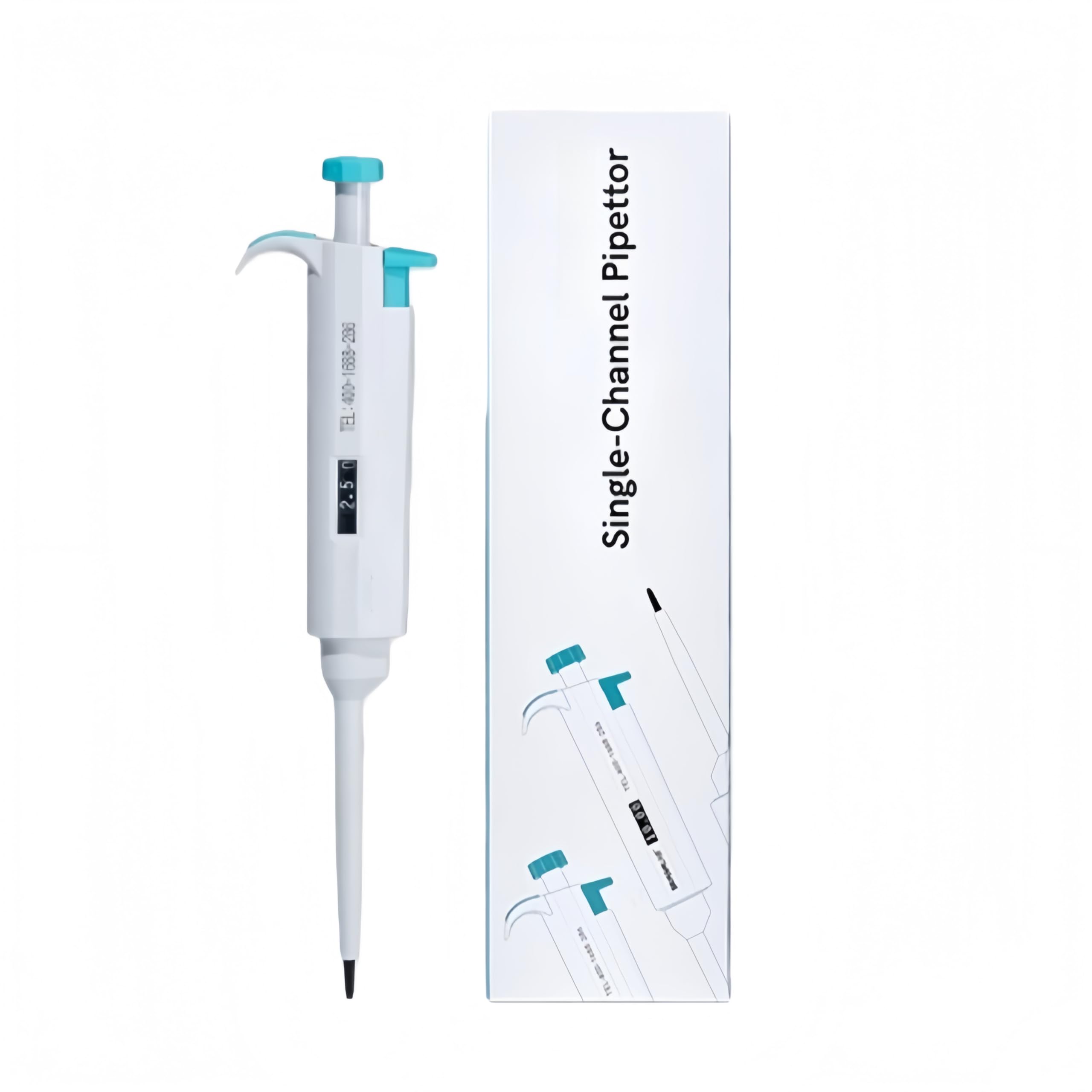 Pipette de haute précision monocanal pour dosage de 0,1 µL-10 ml