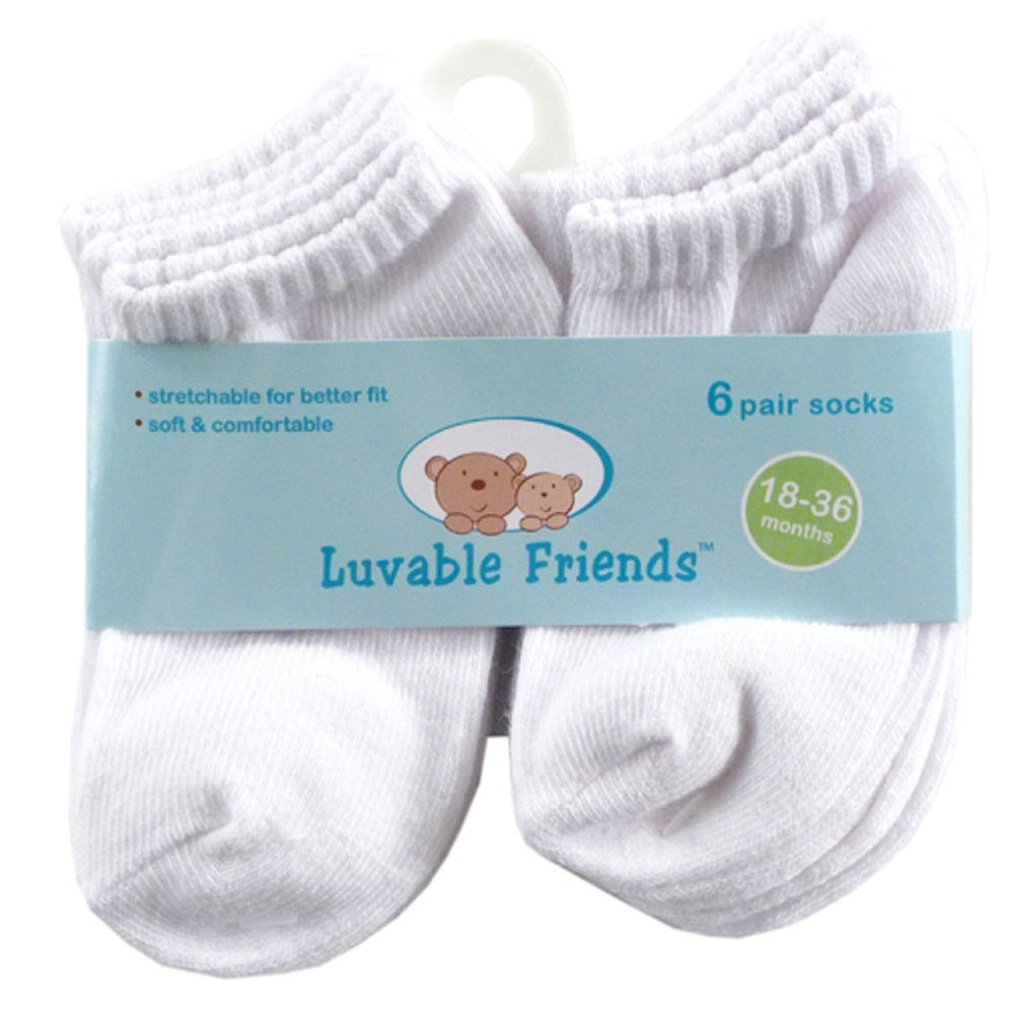 Luvable Friends Damen Baby No Show Socken, 6er-Pack