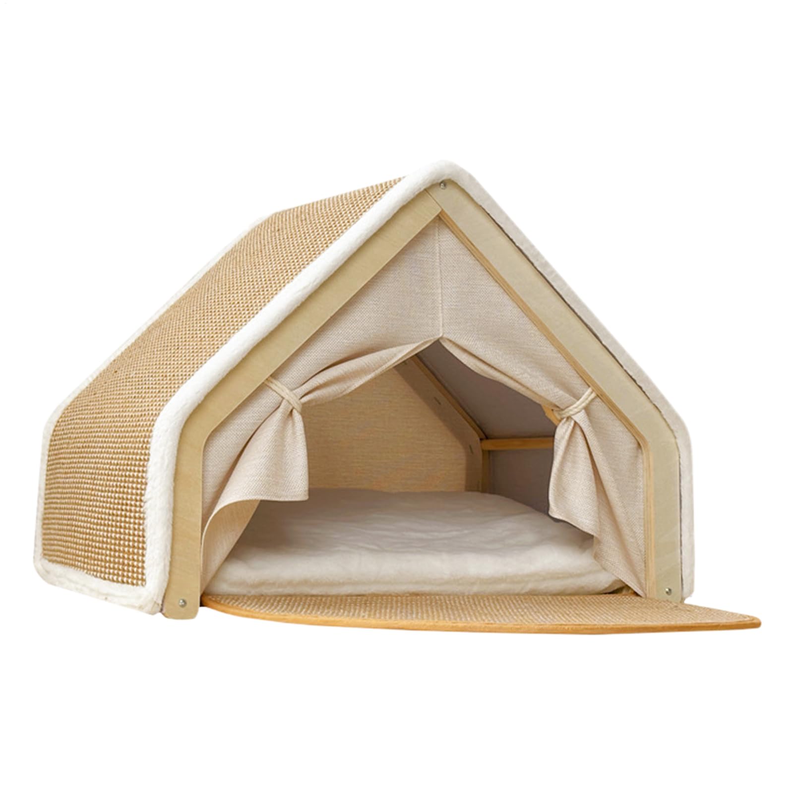 Tenda Cuccia Gatti Casa per con Tiragraffi in Sisal per Riposo e | Tenda per Cuccioli per Interni Casa Soggiorno Camera da Inverno