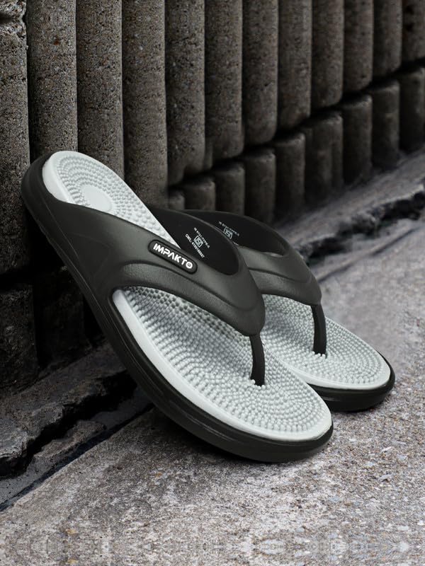 Image of Impakto by Ajanta Classic Slippers for Men | Stylish, Comfortable & Lightweight Flip Flops for Men's | Flexible & Durable | Flat, Rubber, Anti Skid, Soft Daily Use Chappal