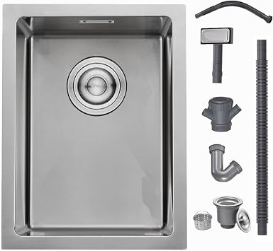 304 Stainless Steel Kitchen Sink, 30x40cm, BoomHoze Undermount Single Bowl
