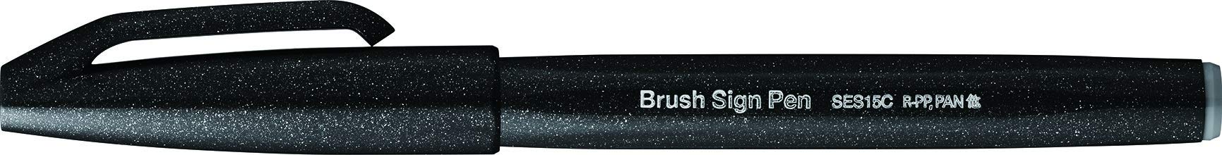 Pentel Arts SES15C pędzel do pędzli, czarny, 4 sztuki