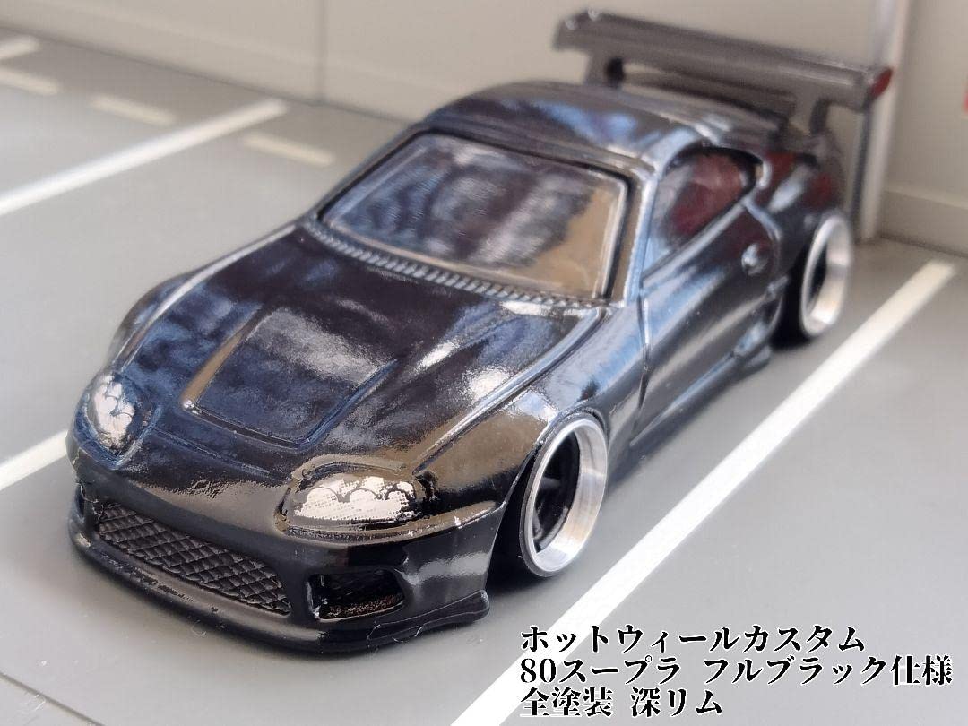 トミカ改造 トヨタ 80スープラ オーバーフェンダー 赤 深リム