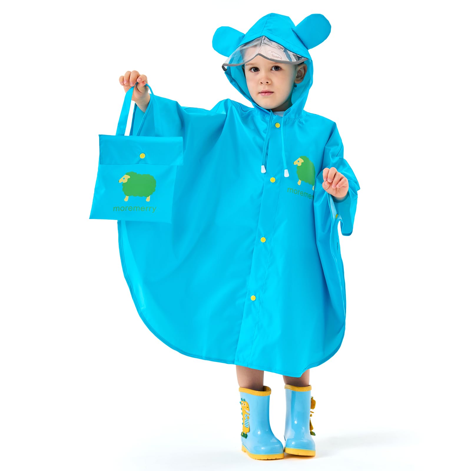 Chubasquero Niños Poncho Impermeable Capa de Lluvia Plegable Portátil con Bolsa Poncho Infantil Lluvia Chubasquero Impermeable y Transpirable