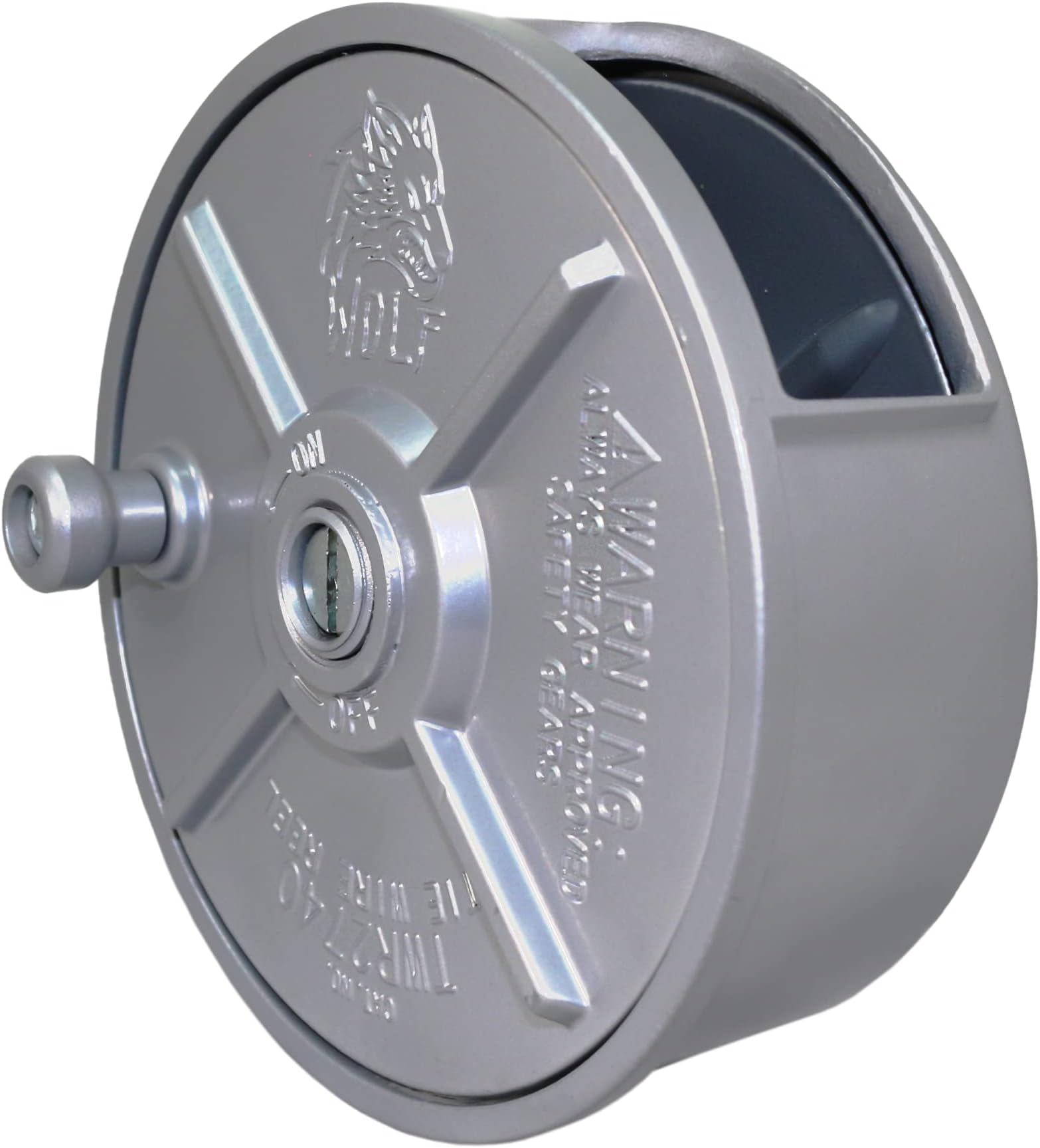 WOLF 6.25’’ Aluminum Tie Wire Reel Coil Holder Wheel, Lightweight, Ambidextrous, Built-in Belt Loops & Knob
