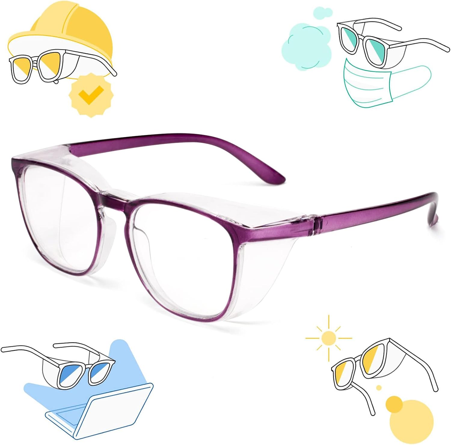 Amazon.co.jp: [Soarea] 花粉症用メガネ レディース メンズ 花粉対策