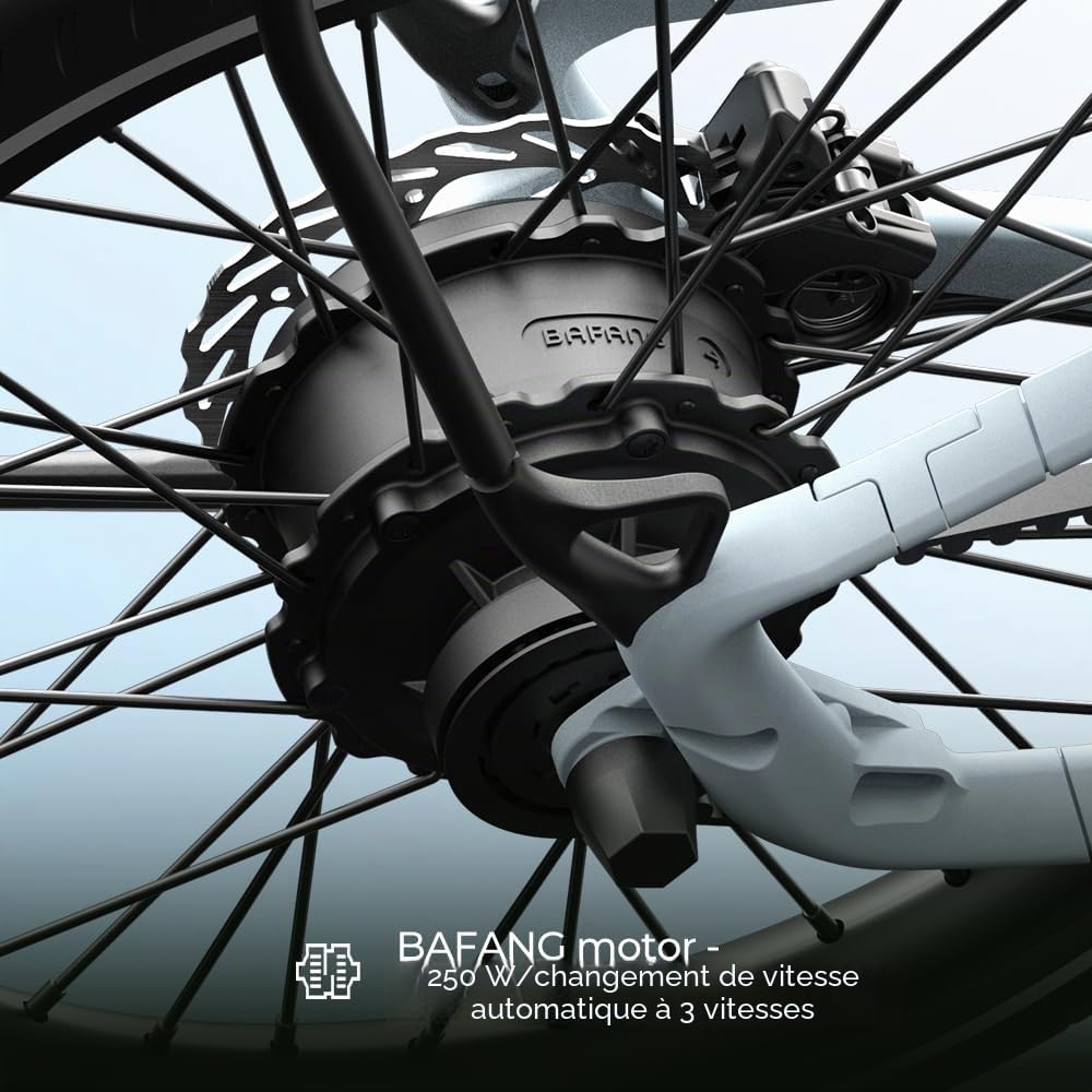 Ado Air20Ultra2026 Vélo électrique pliable, 25 km/h pour adultes, 36 V 9,6 Ah, autonomie 100 km, écran LCD, système MIK, capteur de couple, transmission par courroie, app, NFC, sac avant