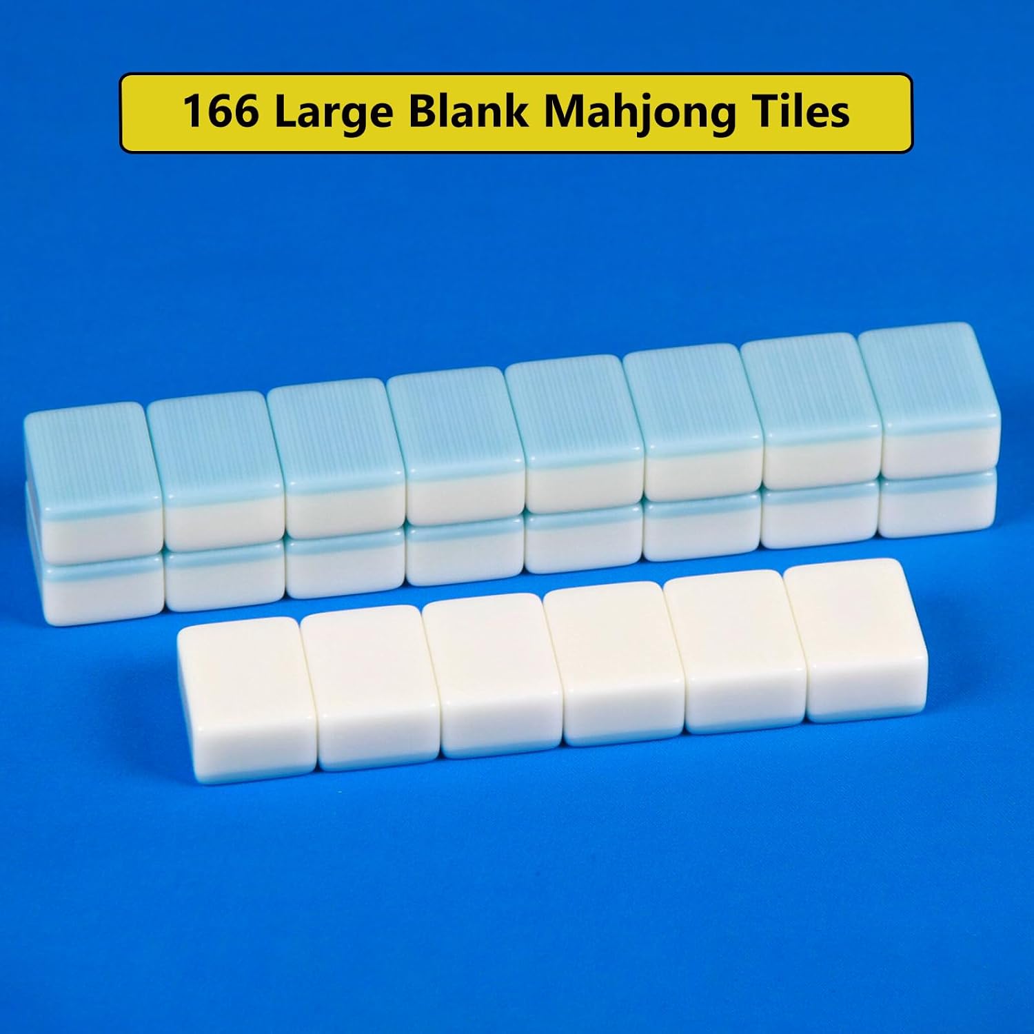 1.4-inch Blank Mahjong Tile Blue 166 Blank Mahjong Tile Set