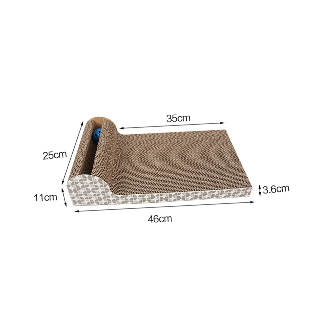 BESTonZON Tiragraffi in Cartone Ondulato per Gatti con Palline Colorate all Interno Erba Gatta Biologica per Attrarre Gatti e Gattini Sicuro e Resistente per Graffiare e Proteggere Le Unghie