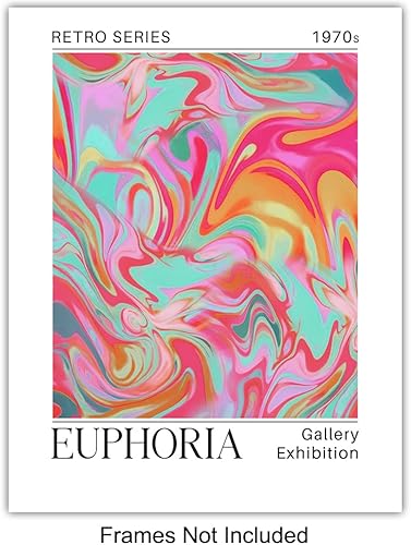 Miniatura 3 de Arte de pared abstracto retro Funky  Arte de pared de galería de citas inspiradoras de los años 70  Decoración Zen para mujeres  Decoración estética