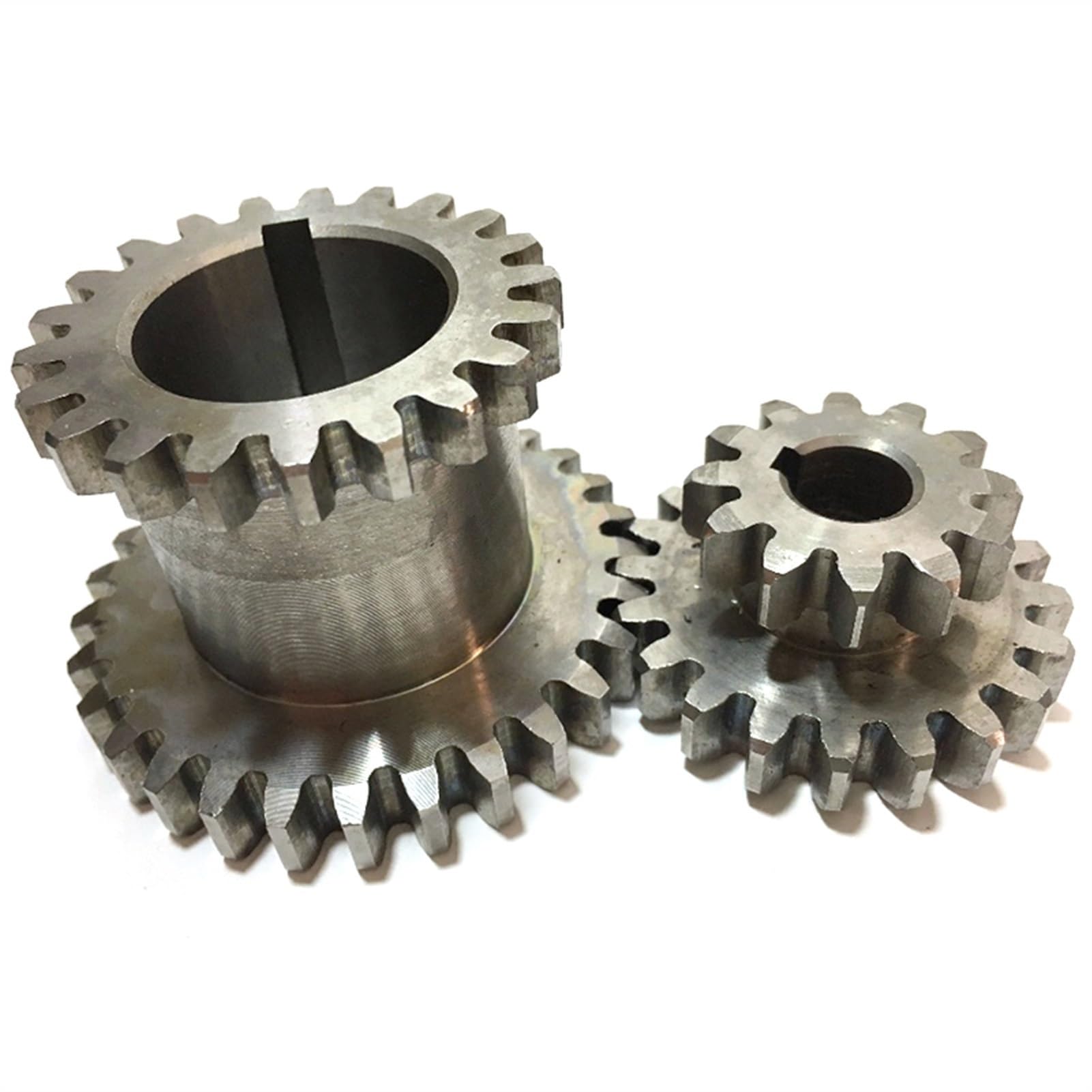 Pignone Motoriduttore,Ingranaggio 2Pcs/Set Denti Dual Dears Tornio in Metallo Ingranaggio Duplicato Ingranaggio Doppio Ingranaggio
