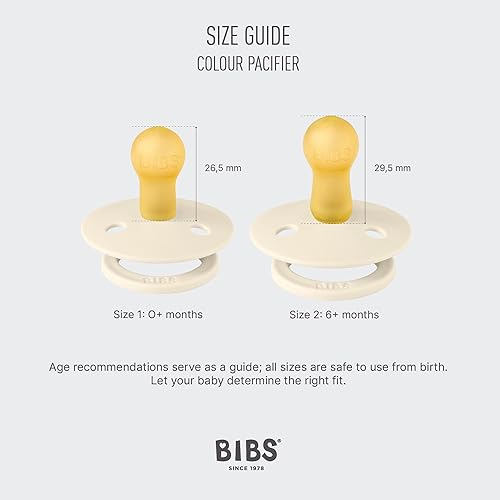 Miniatura 3 de BIBS Chupetes Studio - Paquete de 2 chupetes de pezón redondo para bebé, chupete de látex de goma natural sin BPA  Fabricado en Dinamarca  Tamaño 6+