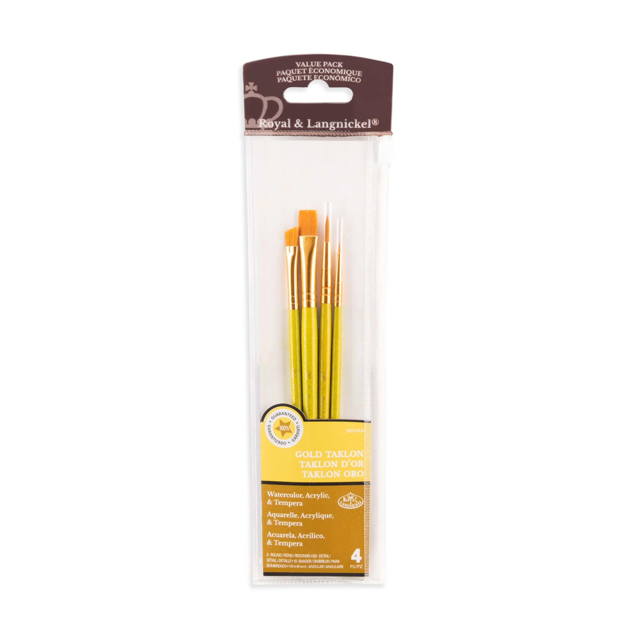 Royal Brush Złoty zestaw pędzli taklon Value Pack
