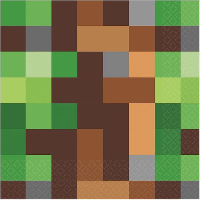 Amscan 511778-66 - TNT Pixel Gamers Party Luncheon Napkins - 16 Pack