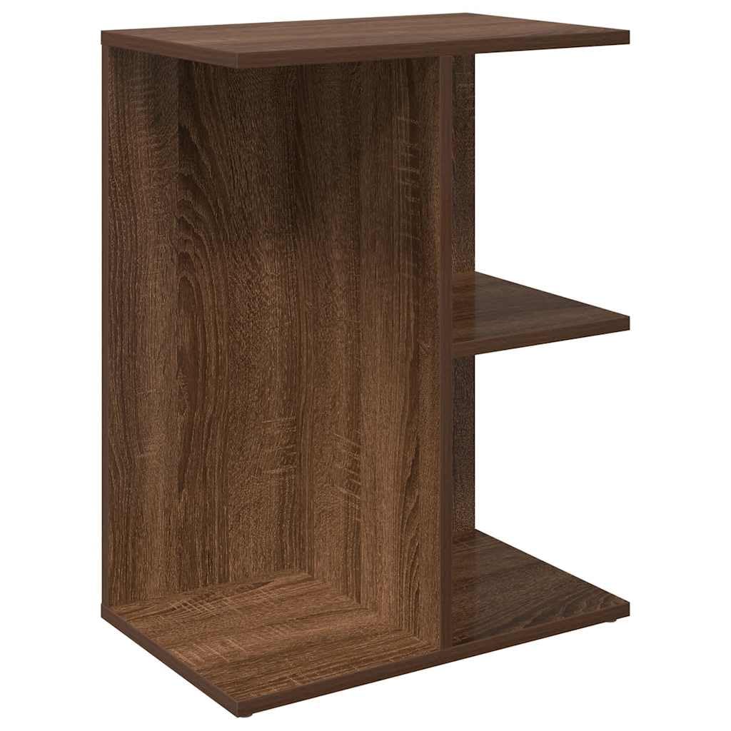 Vidaxl Brown Oak Bedside Table 46.5X29x61 Cm Engineered Wood