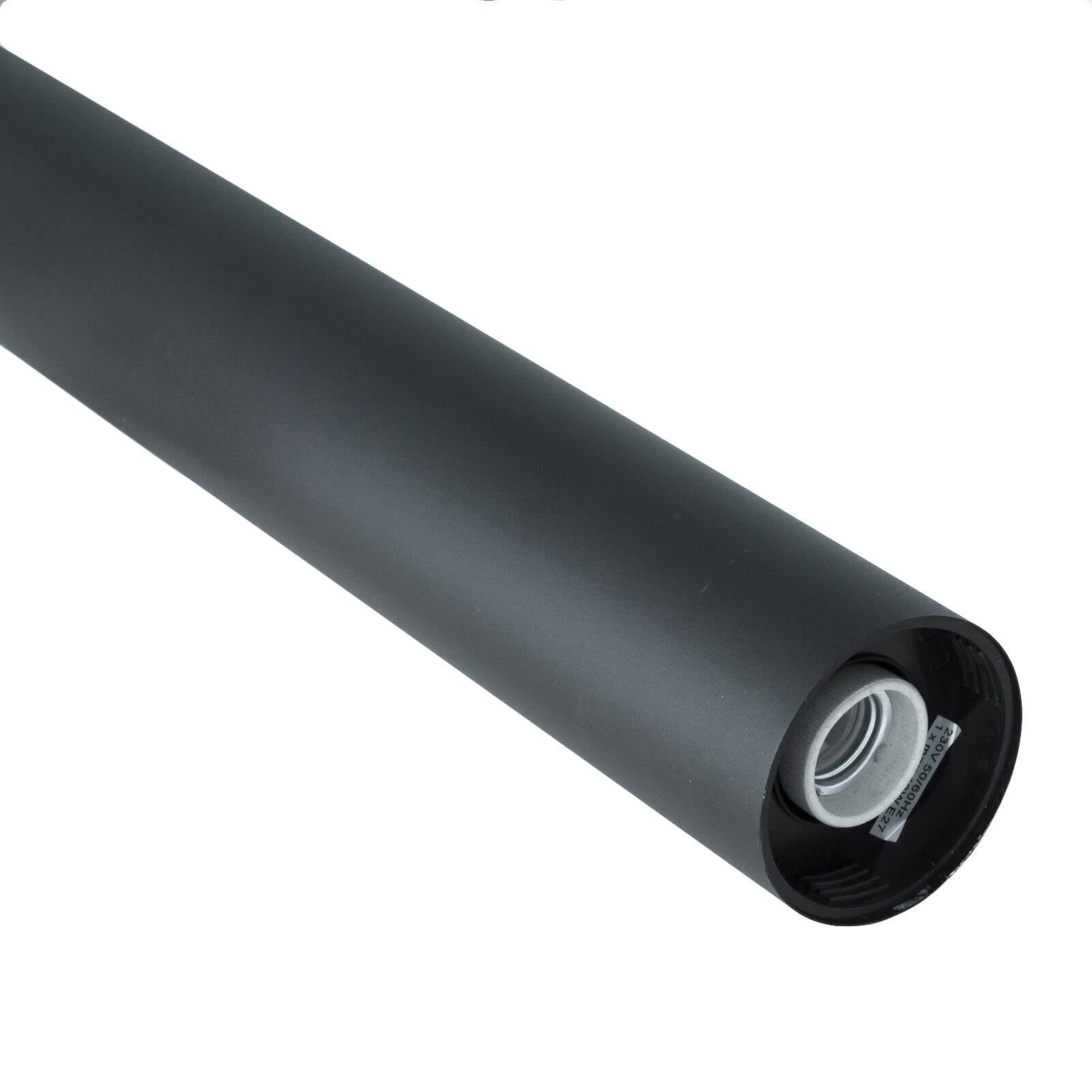 Partenopea® Lampione a led lampioncino con attacco per Lampadine E27 illuminazione da esterno palo da giardino per sentieri moderno (Nero 60 cm, Senza lampadina)