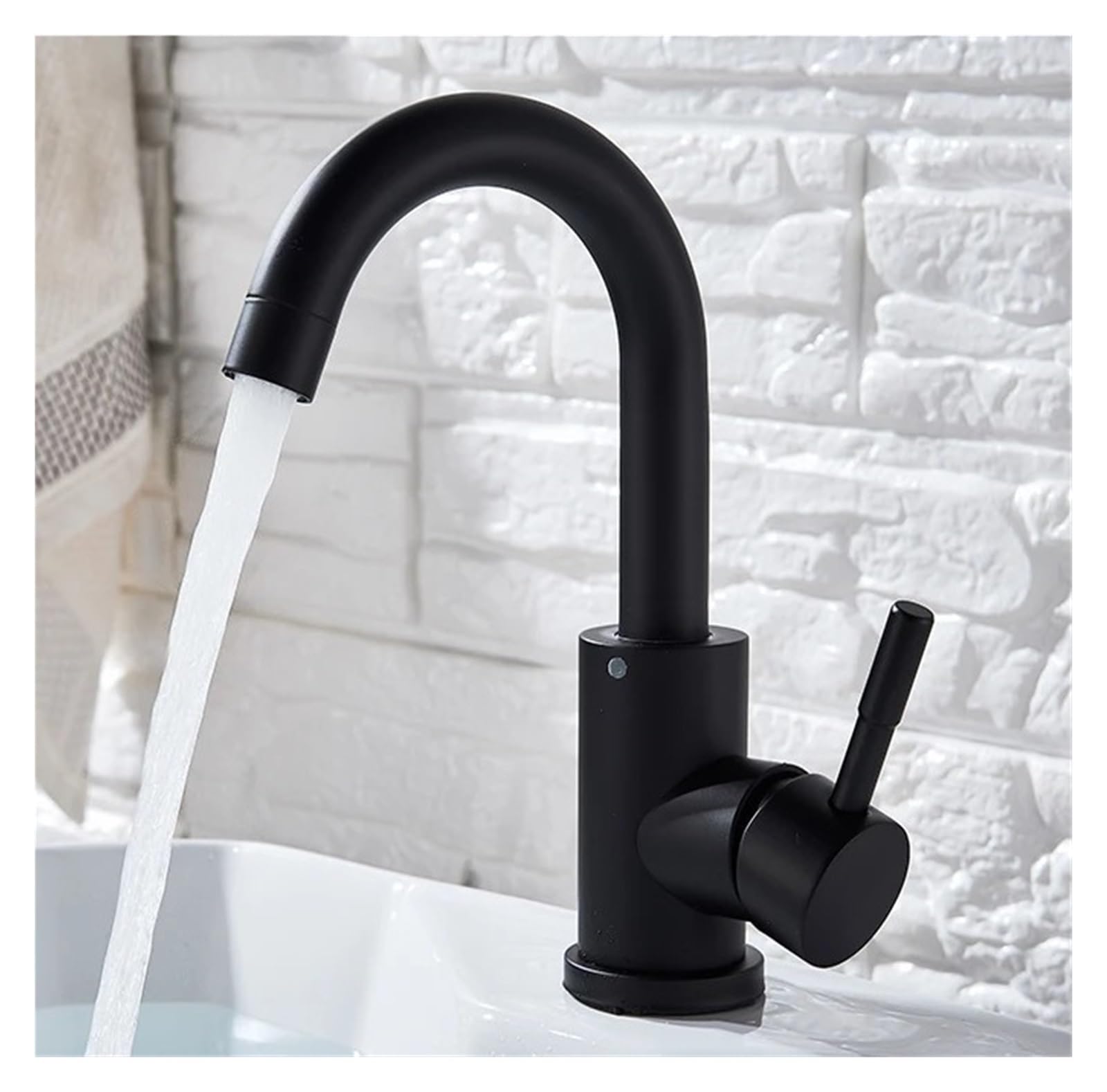 Mitigeur évier noir mat en acier inoxydable au design épuré