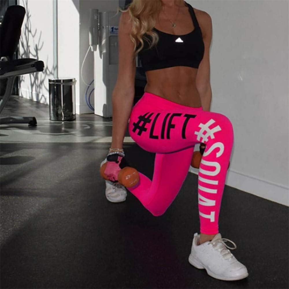 Pantaloni Yoga Fitness Pilates Corsa Allenamento, Leggings