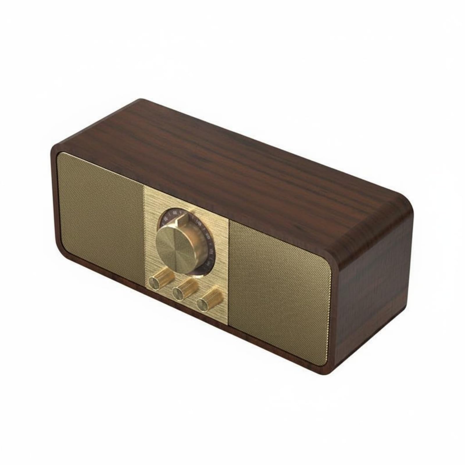 Enceinte Bois à Deux Haut-Parleurs Réception Claire Radio Bluetooth de Table Puce DSP Radio Rétro Bluetooth pour Chambre
