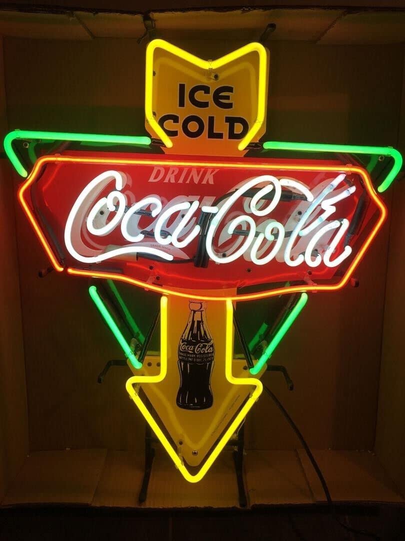 20"x16" Coca Coke Ice Cold Neon Sign Light Lamp with HD Vivid Printing Tech Artwork A120CCICVVDV2