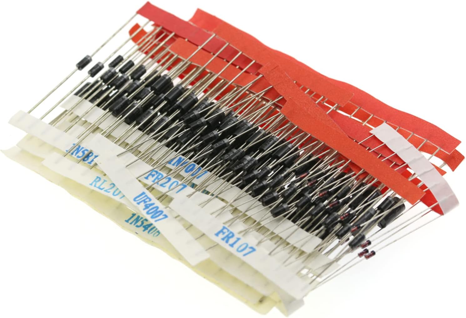 OUNADiode, 200PCS Diode Assortment Kit Quick Recovery/Switching/Schottky/Rectifier Diode Electronic Assorted Set
