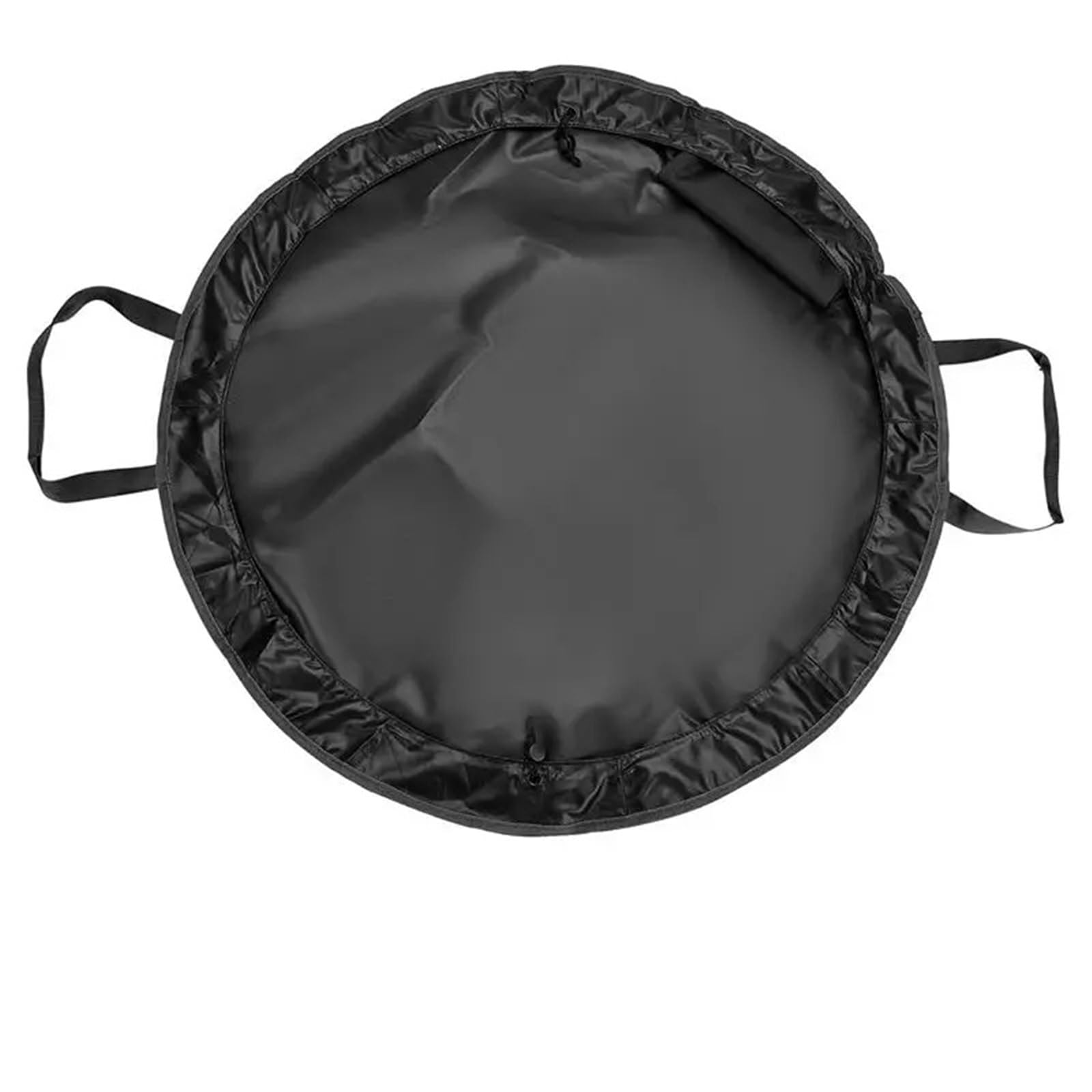 Przenośna mata do przebierania się w kombinezonie Torba na matę do przewijania z uchwytami na ramię, czarna, średnica 85 cm