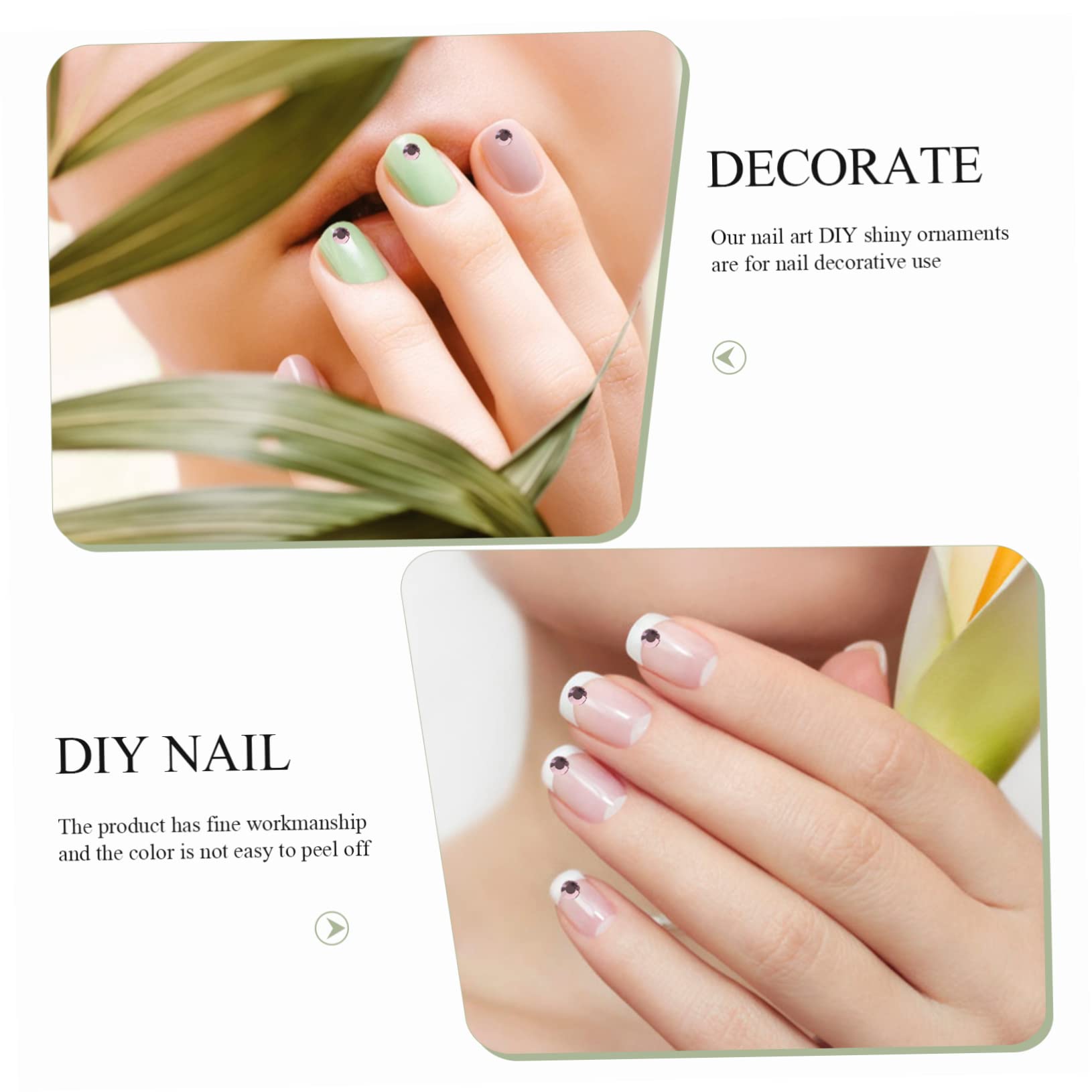 4 Pezzi Pietre Decorative per Unghie per Nail Art Piatto per Creazioni Diy Facile Applicazione Salone Accessori per Decorazioni Unghie